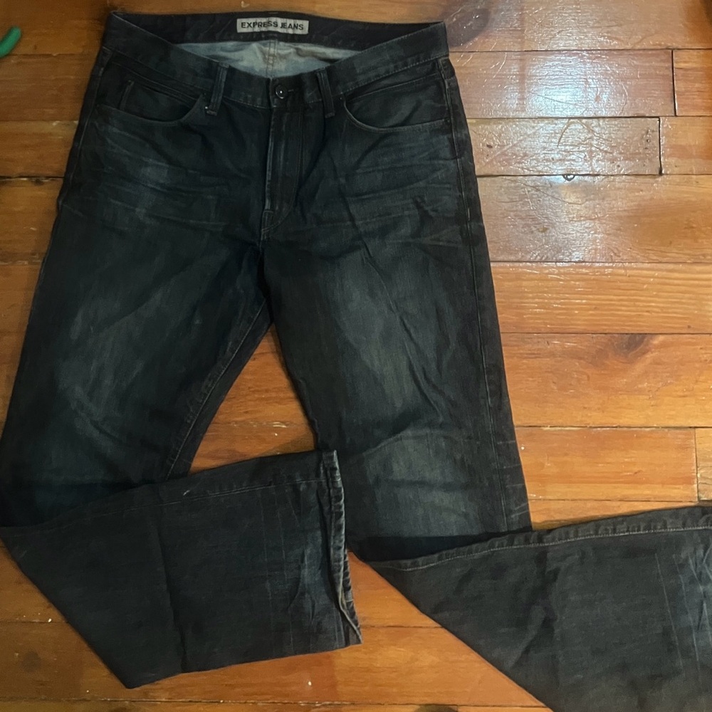 Men’s Express Denim Jeans, Classic Fit + Boot Cut, 34 x 34